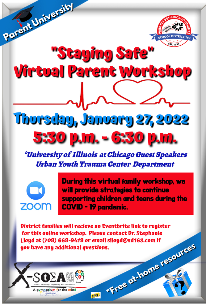 Virtual Parent Workshop with University at Illinois Chicago Trauma Center - 1.27.2022
