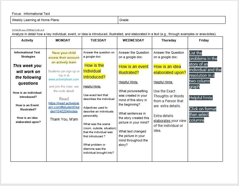 Informational Text Strategies 2