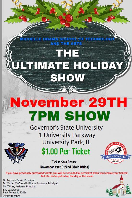Michelle Obama Holiday Show Flyer