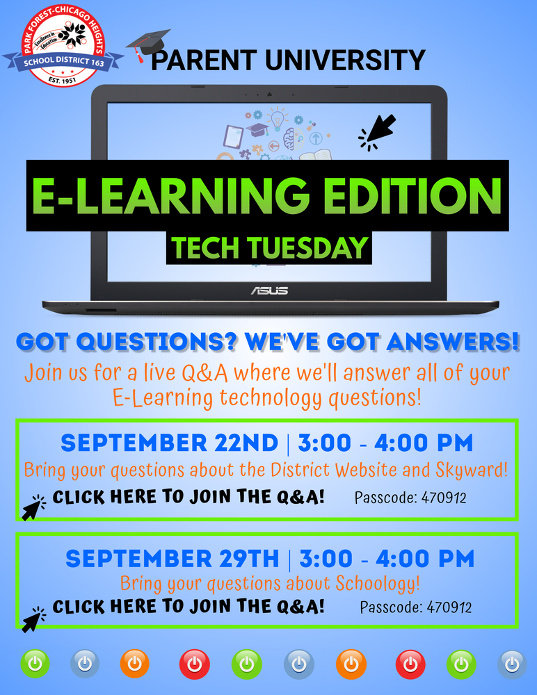 Parent University E-Learning Tech Tuesday