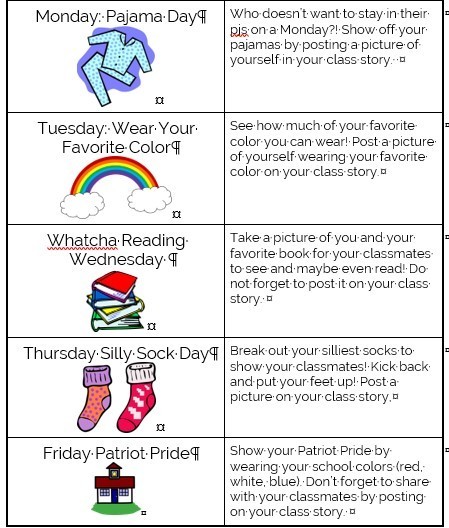Virtual Spirit Week