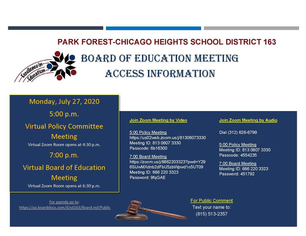 Board Meeting- July 27, 2020