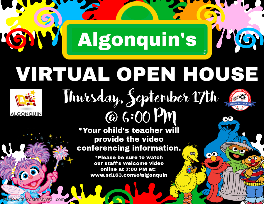 Algonquin's Virtual Open House Algonquin PreKindergarten Center