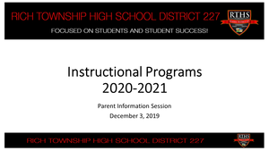 District 227 Instructional Programs 2020-2021