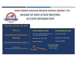 Board Meeting- October 26, 2020