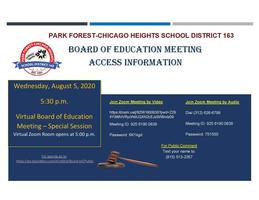 Emergency Board Meeting- 8/5