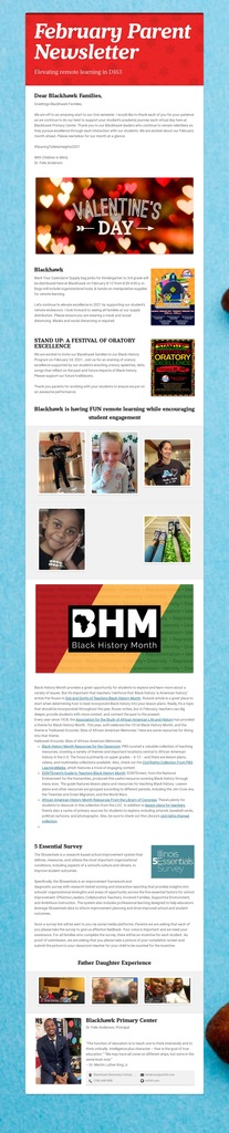 Blackhawk February Parent Newsletter