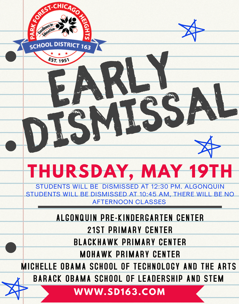 Early Dismissal on May 19th