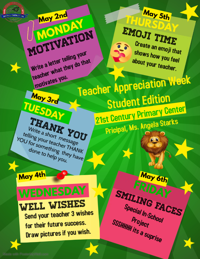 Teacher Appreciation Week- Student Edition