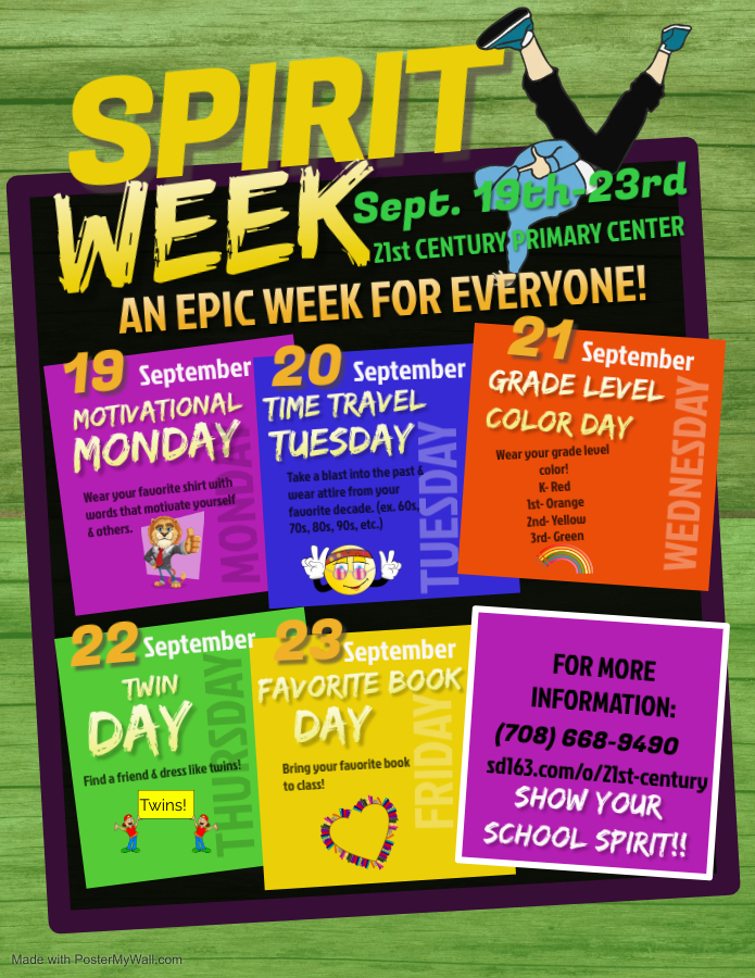 Spirit Week- Sept. 19th-23rd