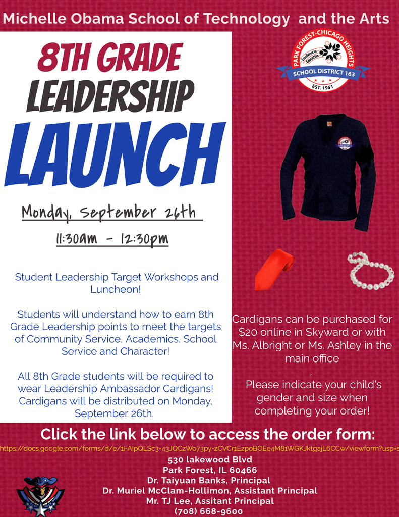 Mark your calendars Class of 2023, 8th Grade Leadership Launch is coming soon!