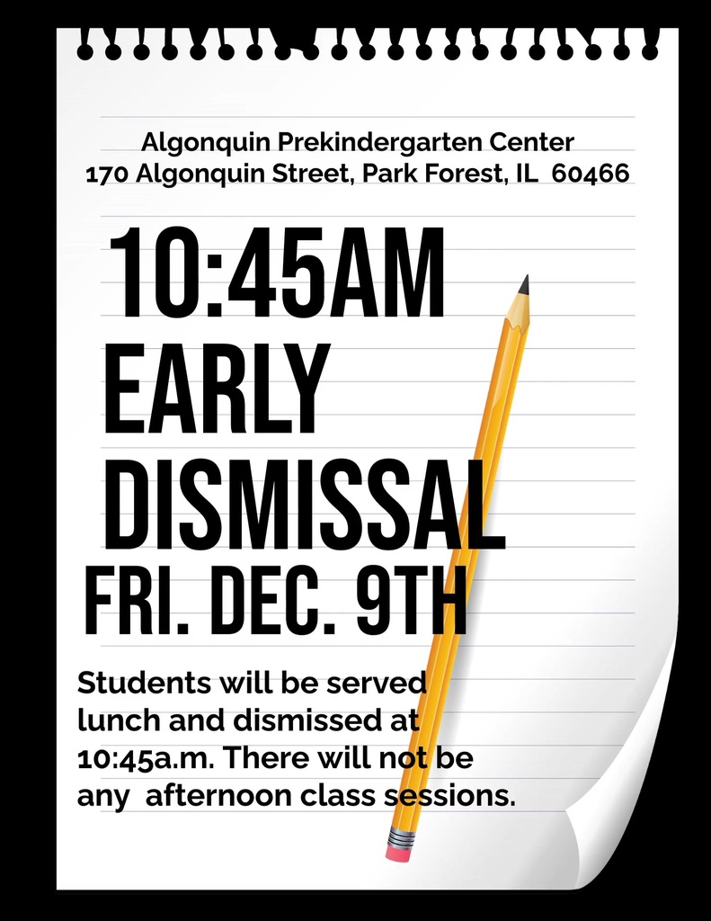 Early Dismissal December 9th