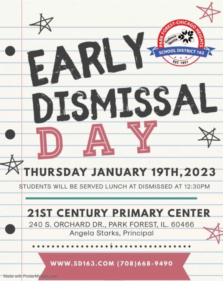 Early Dismissal Day- January 19th