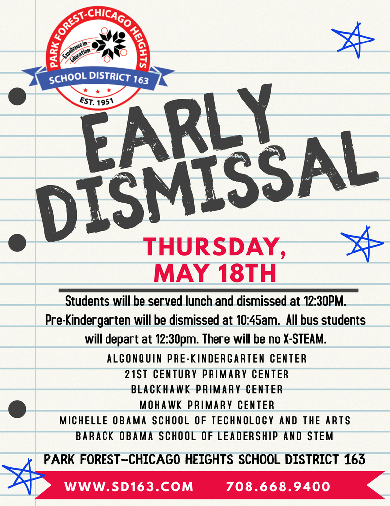 Early Dismissal 5/18